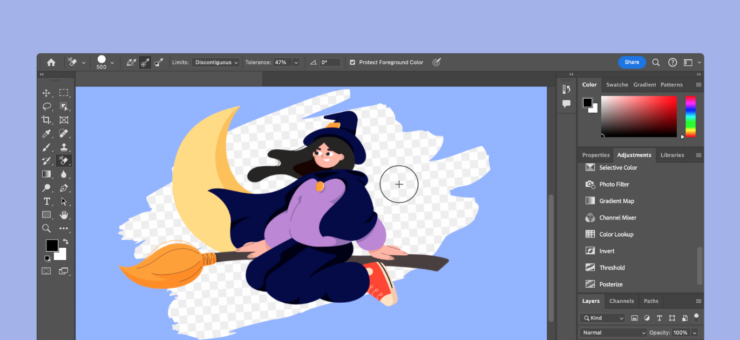 How to use Background Eraser Tool in Photoshop